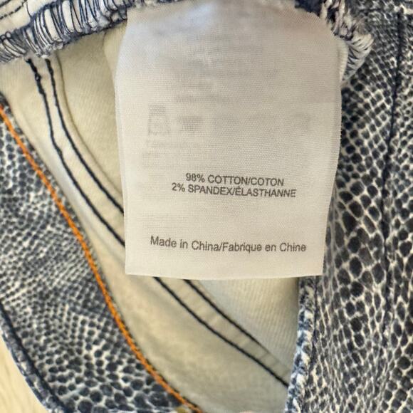 Tory Burch Snake Print Mid Rise Skinny Jeans 26 - Picture 7 of 13